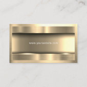 Metallisches Gold an der Goldgrenze Visitenkarte (Rückseite)