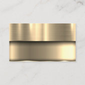 Metallisches Gold | Baufahrzeug Visitenkarte (Rückseite)