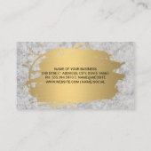 Metallisches Gold | Beton Visitenkarte (Rückseite)
