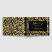 Metallisches Gold Damask Muster Gästebuch (Voll)