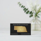 Metallisches Gold der Nebraska Business Card Visitenkarte (Stehend Vorderseite)