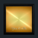 Metallisches Gold Edelstahlmetall 2 Erinnerungskiste<br><div class="desc">Metallisches Edelstahlmetall. Bitte entfernen / ändern Sie "You & Me" vor dem Kauf. Design ist auf anderen Produkten erhältlich.</div>