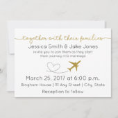 Metallisches Gold, ein aufregendes Hochzeitsfest Einladung (Vorderseite)