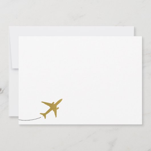 Metallisches Gold, ein aufregendes Hochzeitsfest Einladung (Rückseite)