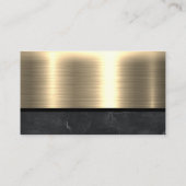 Metallisches Gold | Fachleute Visitenkarte (Rückseite)