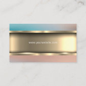 Metallisches Gold | Farbenfrohe Strahlung Visitenkarte (Rückseite)