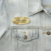 Metallisches Gold-Folie Name-Tag-Abzeichen Namensschild (Beispiel)
