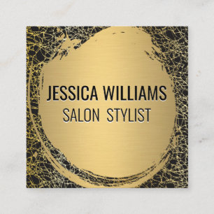 Metallisches Gold gebürstet Gold Textur Hintergr Quadratische Visitenkarte