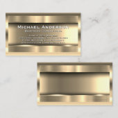Metallisches Gold gebürstet | Goldgrenze Visitenkarte (Vorne/Hinten)