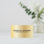 Metallisches Gold | Geometrisches Muster Visitenkarte (Stehend Vorderseite)