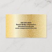 Metallisches Gold | Geometrisches Muster Visitenkarte (Rückseite)