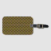 Metallisches Gold Gepäckstück mit Schwarz-Dot-Stil Gepäckanhänger (Vorderseite (Horizontal))