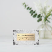 Metallisches Gold / gesprenkelte / Verzierte Akzen Visitenkarte (Stehend Vorderseite)