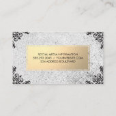 Metallisches Gold / gesprenkelte / Verzierte Akzen Visitenkarte (Rückseite)