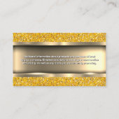 Metallisches Gold | Gold-Glitzer Visitenkarte (Rückseite)