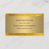 Metallisches Gold | Golden Confetti Foil Visitenkarte (Rückseite)