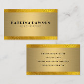 Metallisches Gold | Golden Confetti Foil Visitenkarte (Vorne/Hinten)