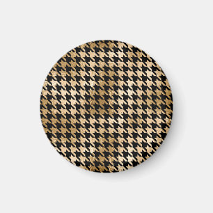 Metallisches Gold-Hahnenfuß-Muster, Modedesign. Magnet