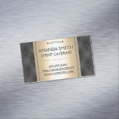 Metallisches Gold | Hintergrund der Lederpfeilerei Magnetische Visitenkarte (Beispiel)