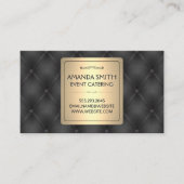 Metallisches Gold | Hintergrund der Lederpfeilerei Visitenkarte (Vorderseite)