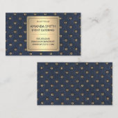 Metallisches Gold | Hintergrund der Lederpfeilerei Visitenkarte (Vorne/Hinten)