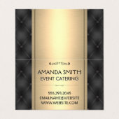 Metallisches Gold | Hintergrund der Lederpfeilerei Visitenkarten (Außenseite Aufgefaltet)