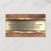 Metallisches Gold | Holzschnitt Visitenkarte (Rückseite)