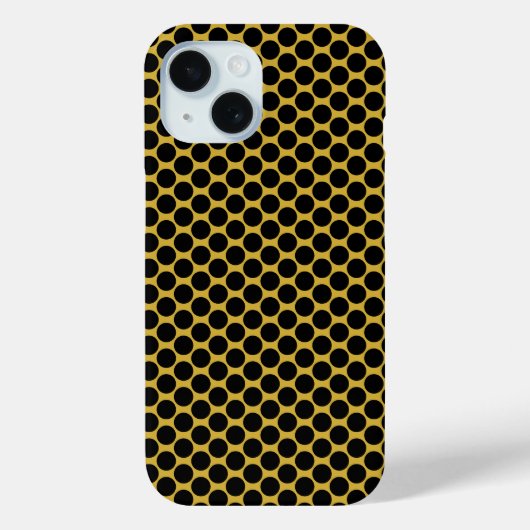 Metallisches Gold im Schwarz-Dot-Stil Case-Mate iPhone Hülle (Rückseite)