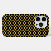 Metallisches Gold im Schwarz-Dot-Stil Case-Mate iPhone Hülle (Rückseite (Horizontal))