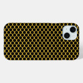 Metallisches Gold im Schwarz-Dot-Stil Case-Mate iPhone Hülle (Rückseite (Horizontal))