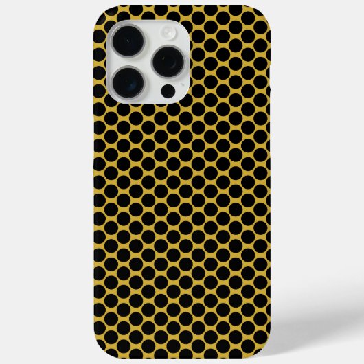 Metallisches Gold im Schwarz-Dot-Stil Case-Mate iPhone Hülle (Rückseite)