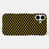 Metallisches Gold im Schwarz-Dot-Stil Case-Mate iPhone Hülle (Rückseite (Horizontal))