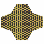 Metallisches Gold im Schwarz-Dot-Stil Fußball (Flach)