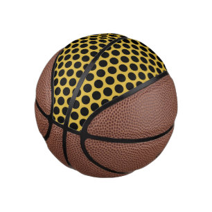 Metallisches Gold im Schwarz-Dot-Stil Mini Basketball