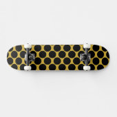 Metallisches Gold im Schwarz-Dot-Stil Skateboard (Horizontal)