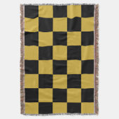 Metallisches Gold im Schwarz-Quadrat-Stil Decke (Vorderseite Vertikal)