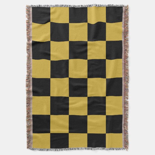 Metallisches Gold im Schwarz-Quadrat-Stil Decke (Vorderseite Vertikal)