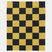 Metallisches Gold im Schwarz-Quadrat-Stil Fleecedecke (Vorderseite)