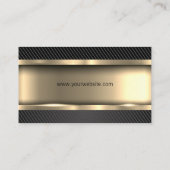 Metallisches Gold | Kohlenstofffaser Visitenkarte (Rückseite)