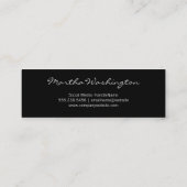 Metallisches Gold-Label Monogram Black Mini Visitenkarte (Rückseite)