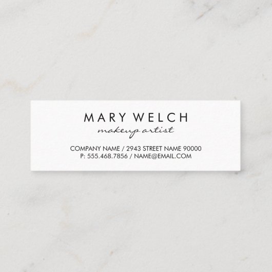 Metallisches Gold Label Schwarz-weiß Stripes Monog Mini Visitenkarte (Rückseite)