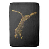 Metallisches Gold-Leaping-Cheetah Badematte (Vorderseite Vertikal)