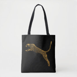 Metallisches Gold-Leaping-Cheetah Tasche