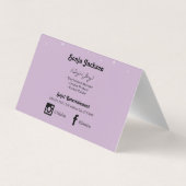 Metallisches Gold Lila mit Sparkle Visitenkarten (Rückseite)