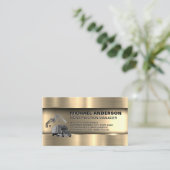 Metallisches Gold | LKW und Zuhause Visitenkarte (Stehend Vorderseite)