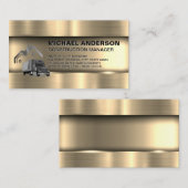Metallisches Gold | LKW und Zuhause Visitenkarte (Vorne/Hinten)