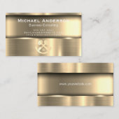 Metallisches Gold | Logo für Real Anwesen Keys Visitenkarte (Vorne/Hinten)