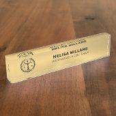 Metallisches Gold-Logo Namensplakette (Seite)