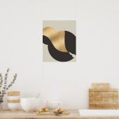 Metallisches Gold Look Fountain Pen & Tinte Art Pr Poster (Küche)