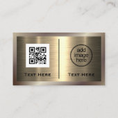 Metallisches Gold | QR-Code Visitenkarte (Rückseite)